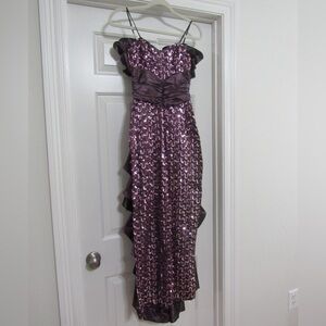 Vintage Gunne Sax Sequin Draped-Back Gown